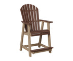 Comfo-Back Counter Chair Rockwood Outdoor Furniture Chocolate Brown Weatherwood 