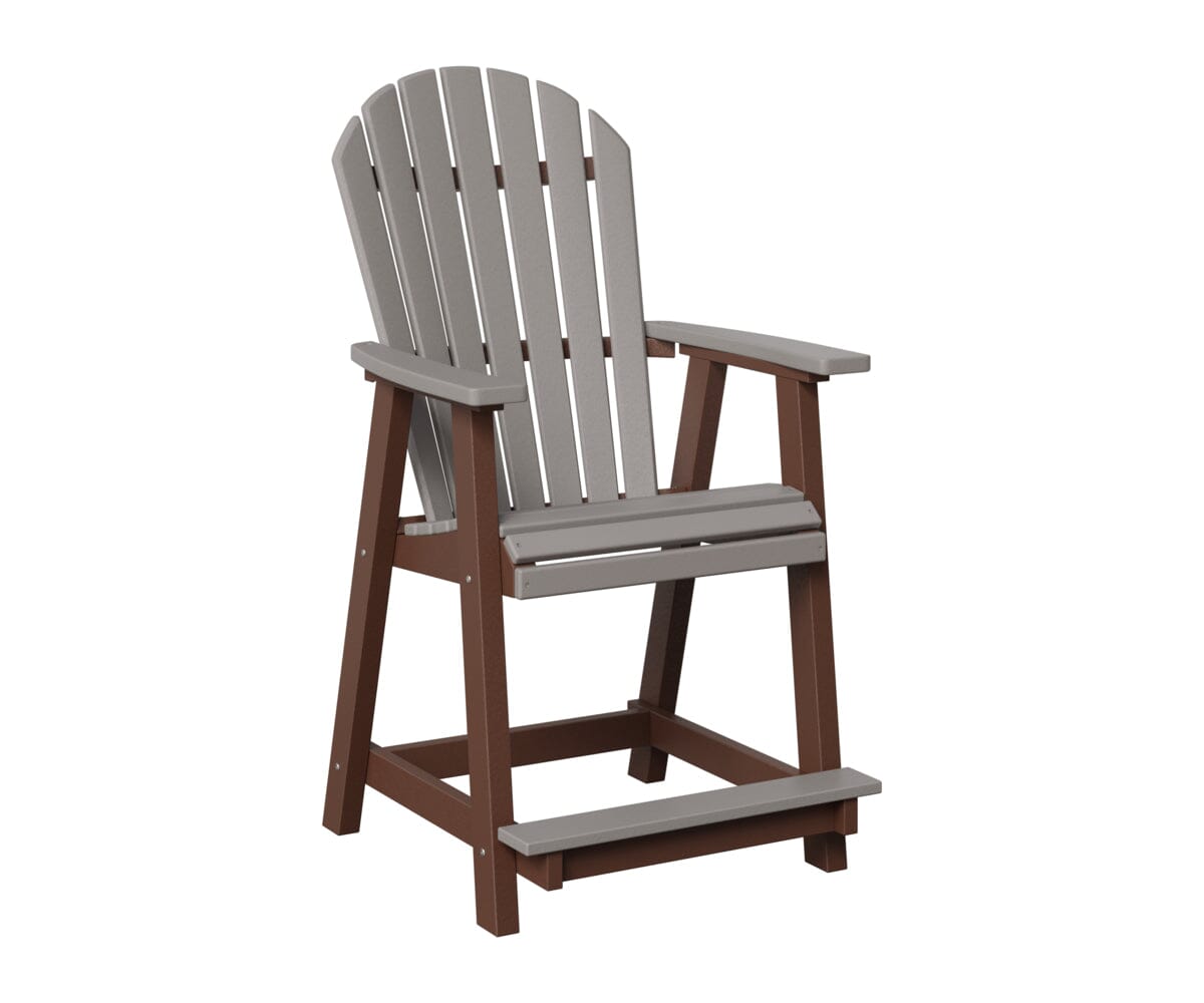 Comfo-Back Counter Chair Rockwood Outdoor Furniture Light Gray Chocolate Brown 