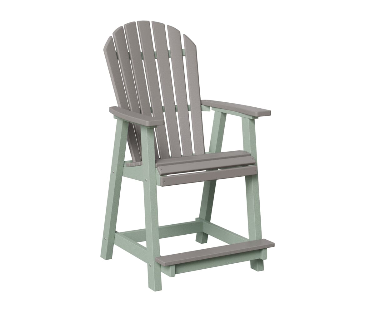 Comfo-Back Counter Chair Rockwood Outdoor Furniture Light Gray Seafoam 