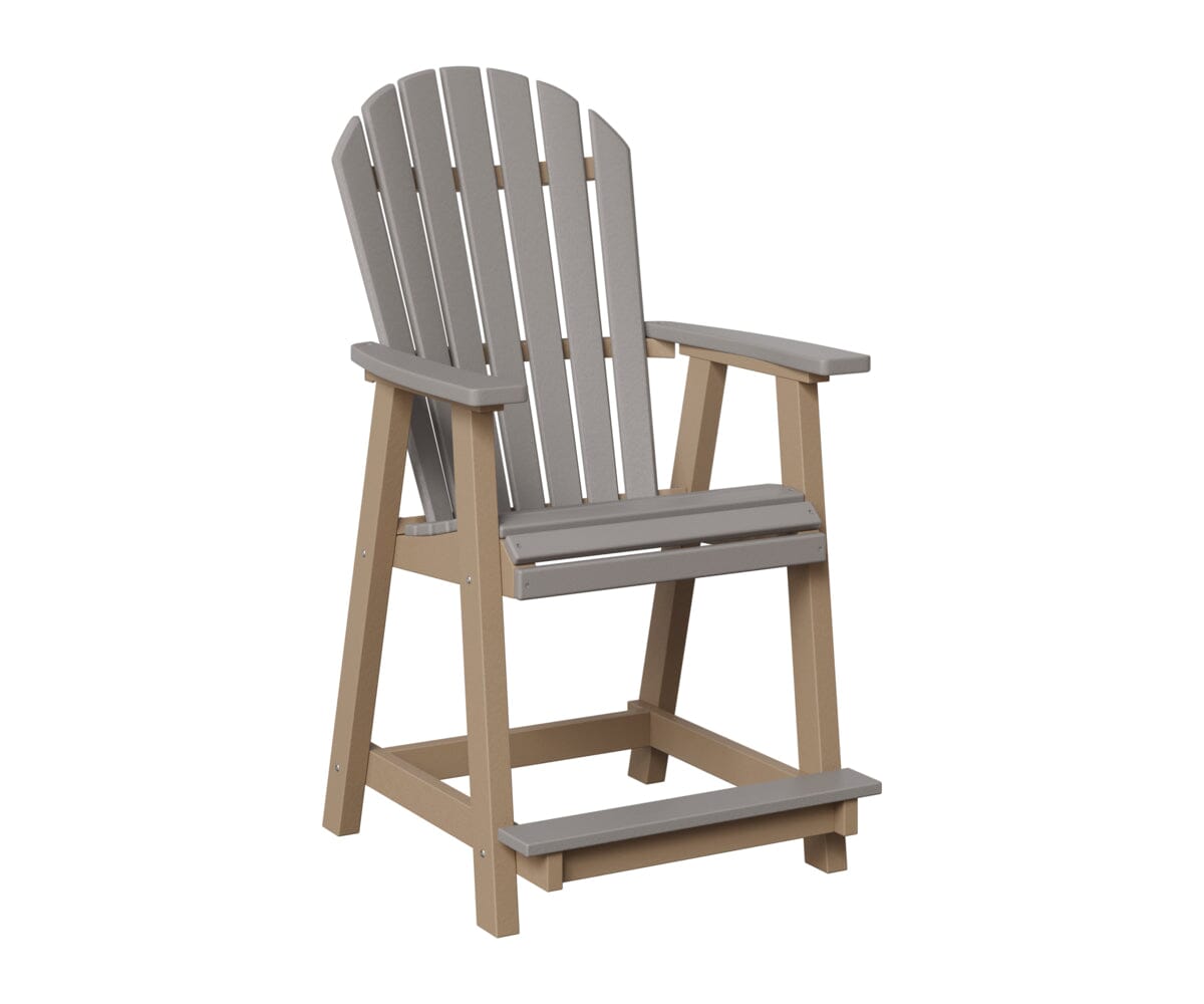 Comfo-Back Counter Chair Rockwood Outdoor Furniture Light Gray Weatherwood 