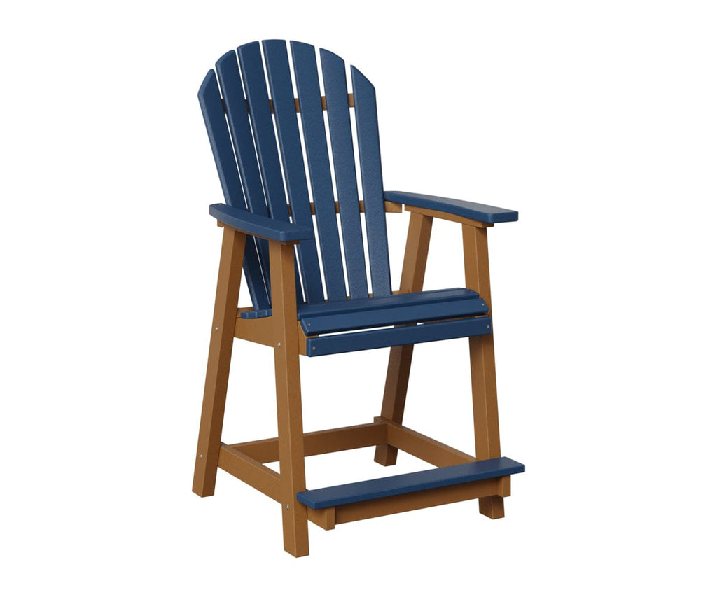 Comfo-Back Counter Chair Rockwood Outdoor Furniture Navy Blue Cedar 