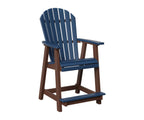 Comfo-Back Counter Chair Rockwood Outdoor Furniture Navy Blue Chocolate Brown 