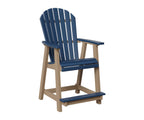 Comfo-Back Counter Chair Rockwood Outdoor Furniture Navy Blue Weatherwood 