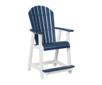 Comfo-Back Counter Chair Rockwood Outdoor Furniture Navy Blue White 