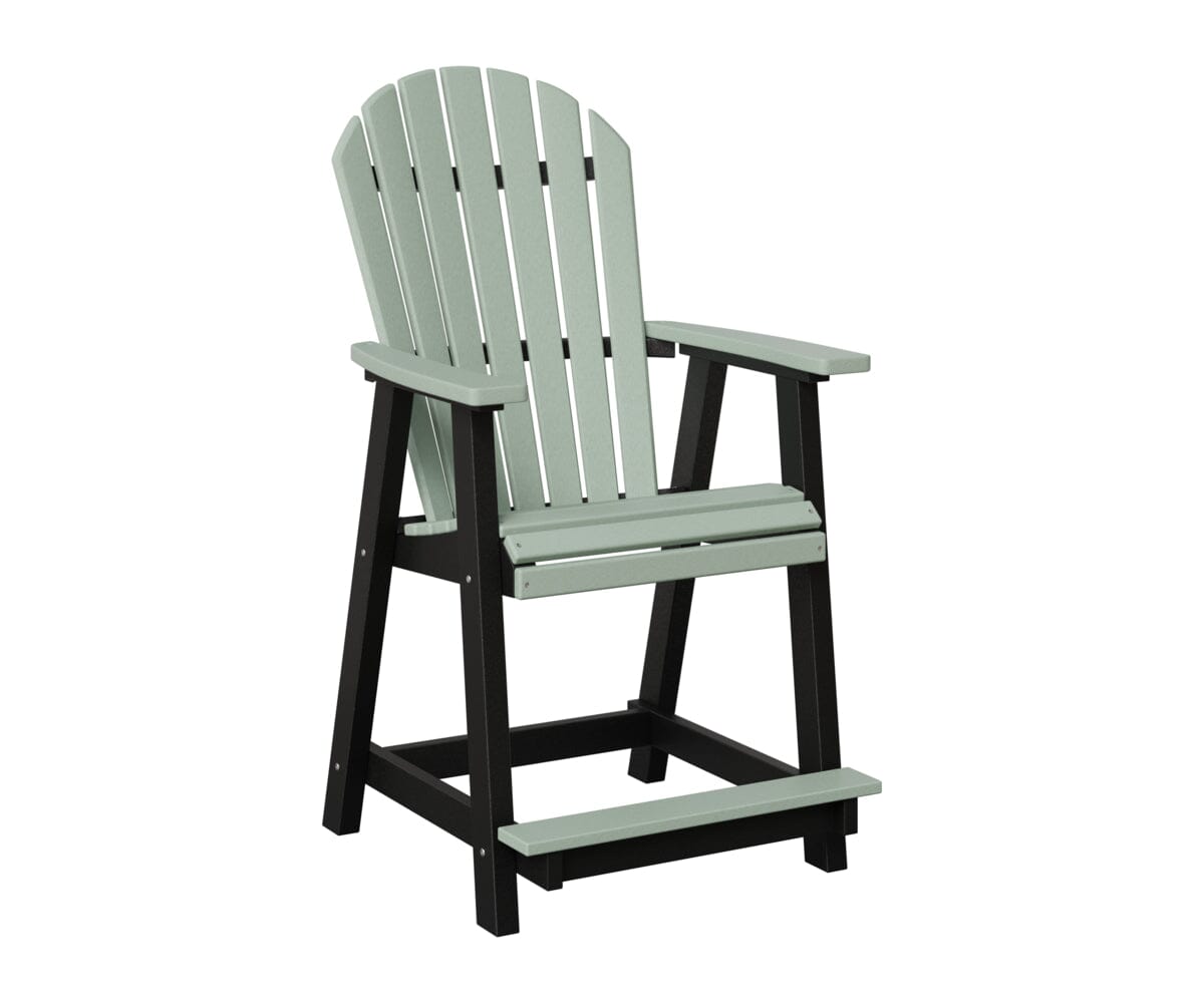 Comfo-Back Counter Chair Rockwood Outdoor Furniture Seafoam Black 