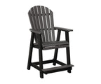 Comfo-Back Counter Chair Rockwood Outdoor Furniture Smoke Gray Black 