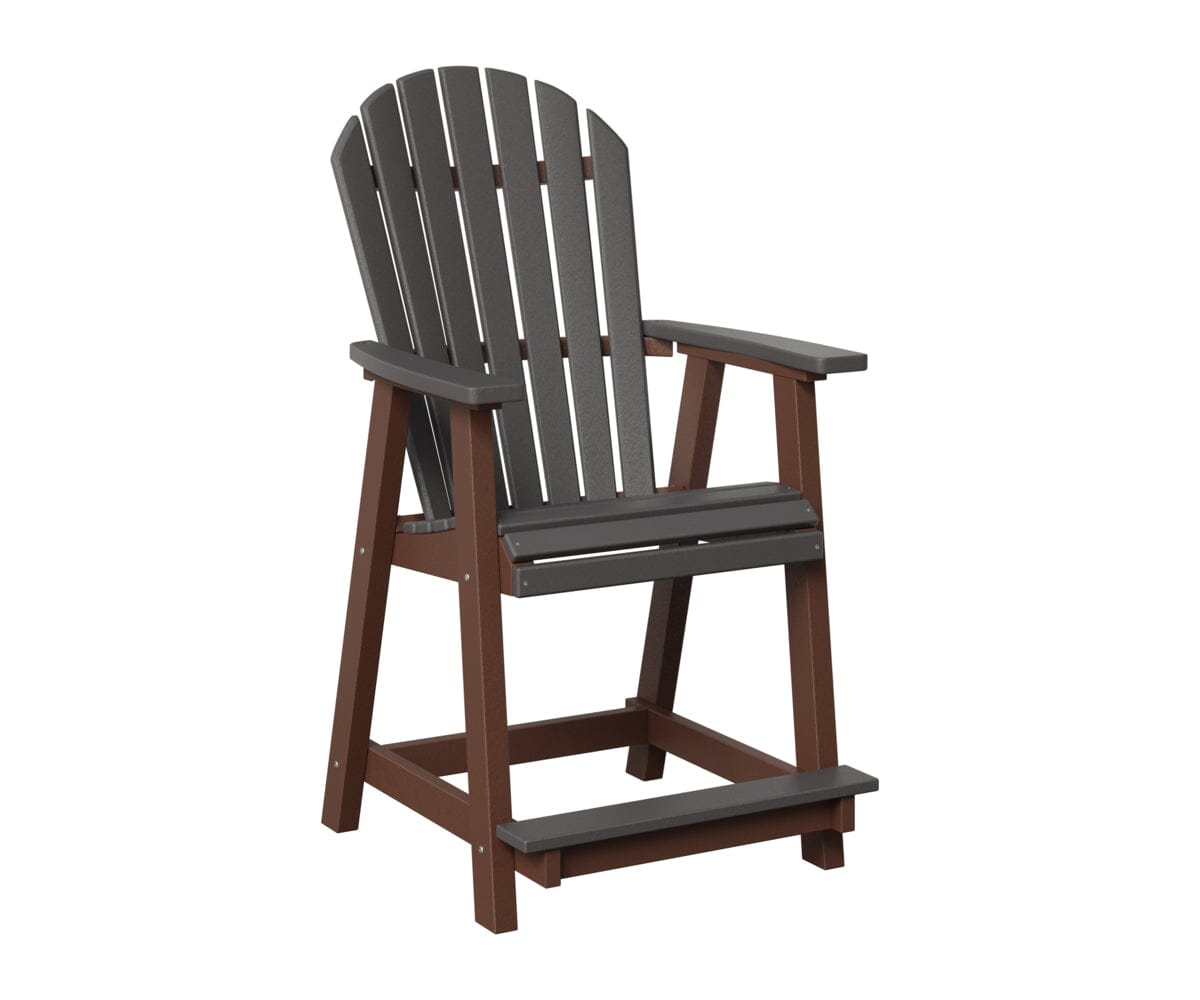Comfo-Back Counter Chair Rockwood Outdoor Furniture Smoke Gray Chocolate Brown 