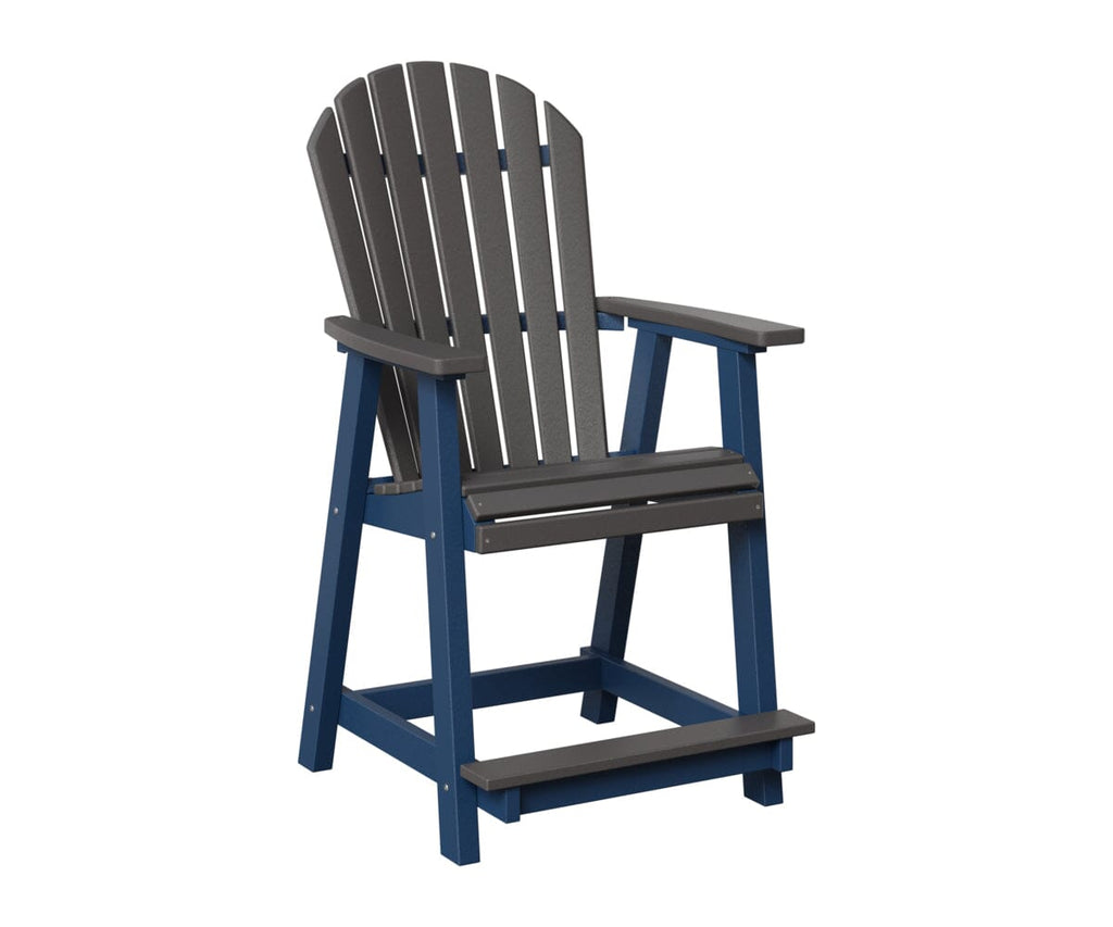 Comfo-Back Counter Chair Rockwood Outdoor Furniture Smoke Gray Navy Blue 