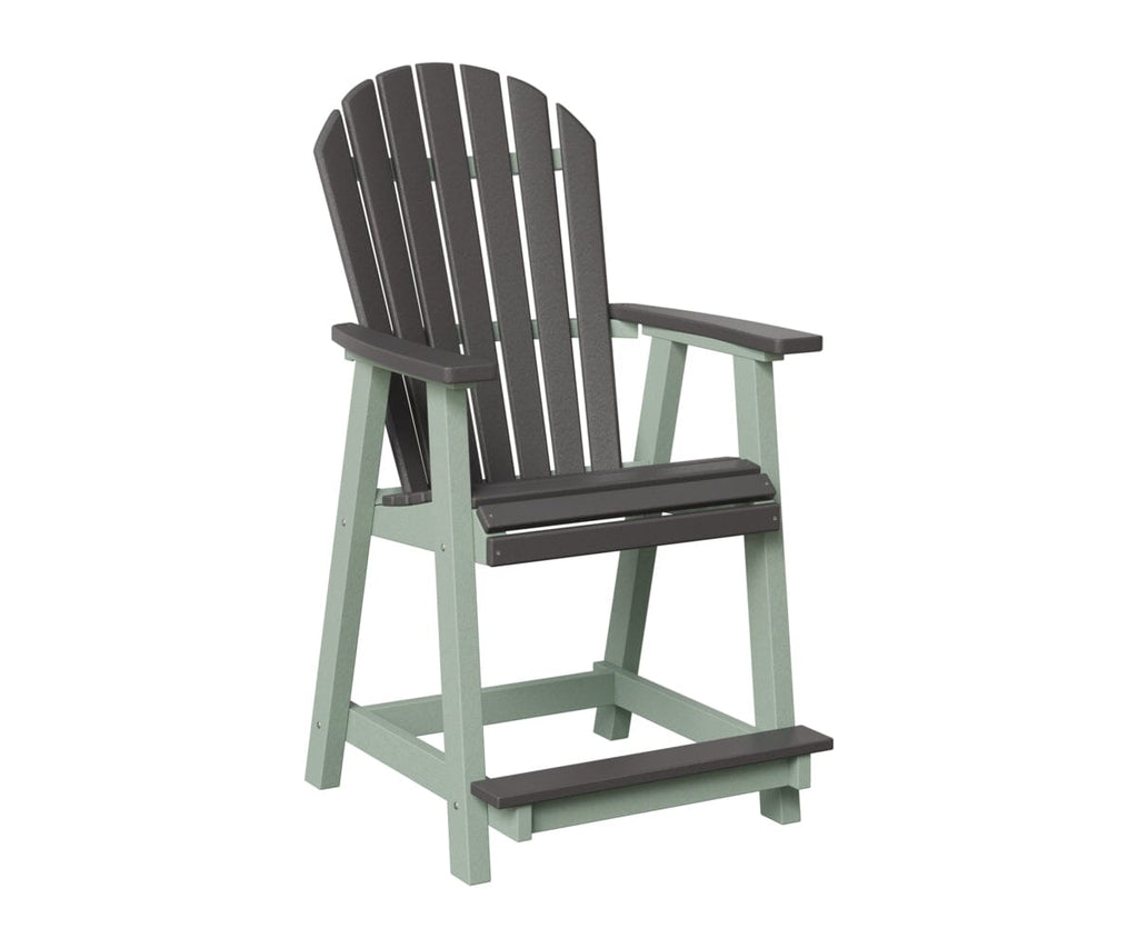 Comfo-Back Counter Chair Rockwood Outdoor Furniture Smoke Gray Seafoam 