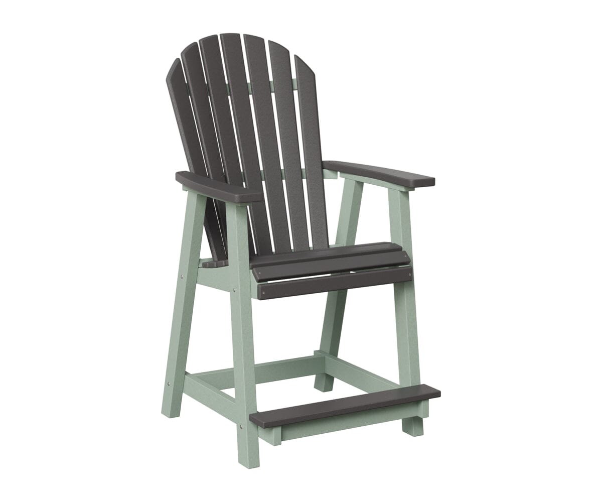Comfo-Back Counter Chair Rockwood Outdoor Furniture Smoke Gray Seafoam 
