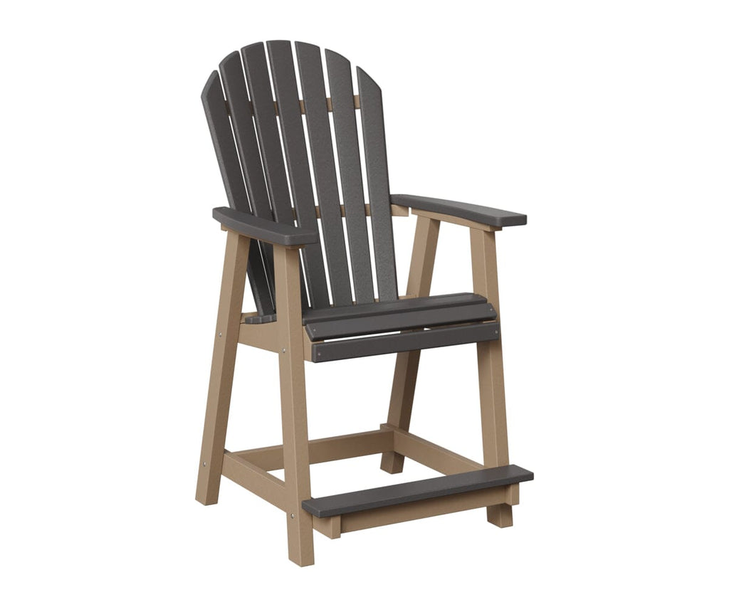Comfo-Back Counter Chair Rockwood Outdoor Furniture Smoke Gray Weatherwood 