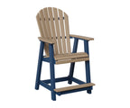 Comfo-Back Counter Chair Rockwood Outdoor Furniture Weatherwood Navy Blue 