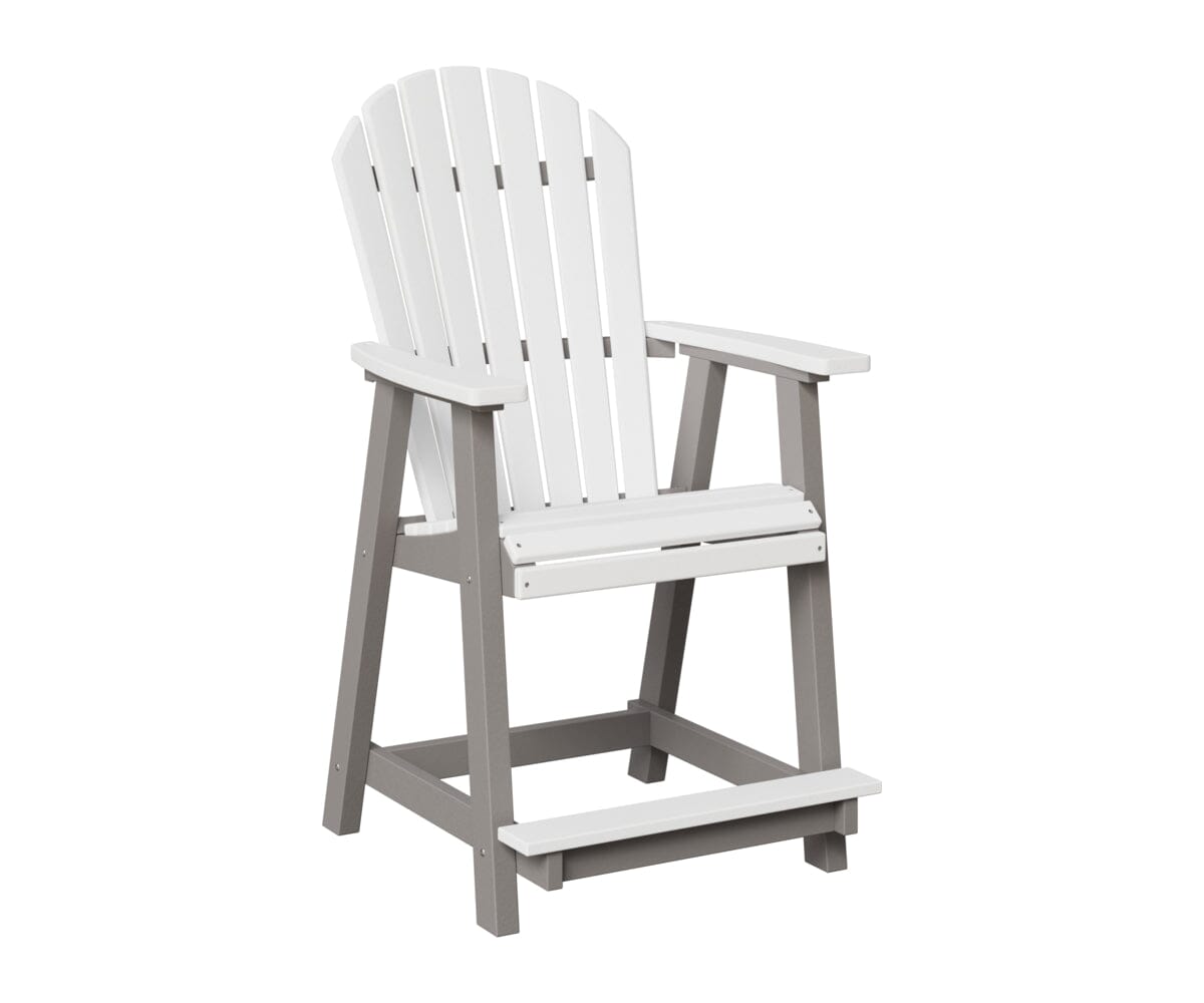 Comfo-Back Counter Chair Rockwood Outdoor Furniture White Light Gray 
