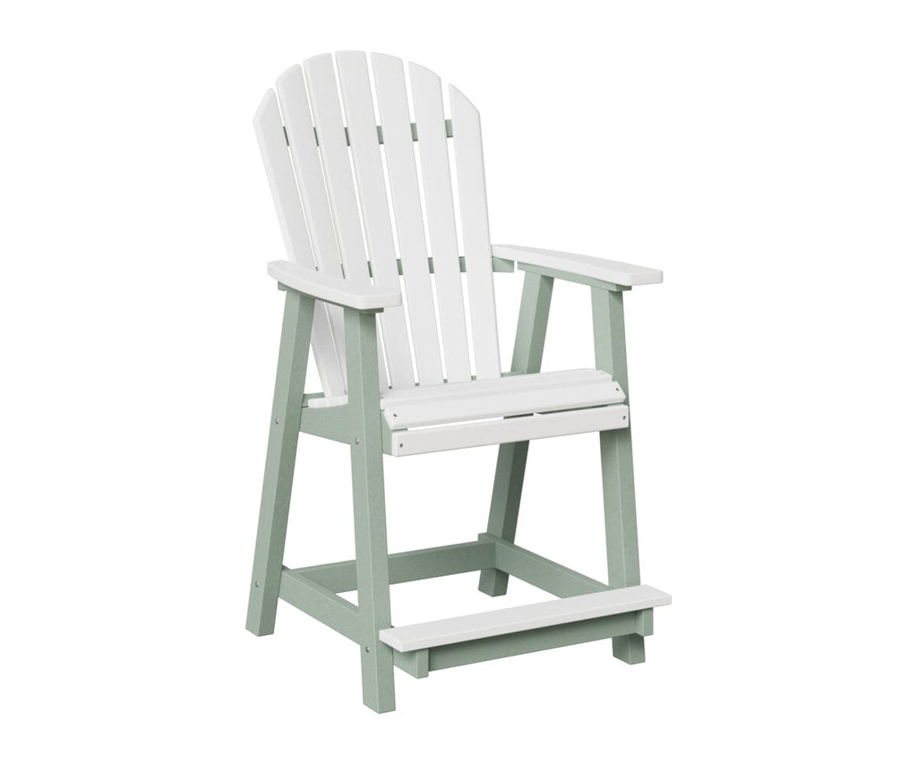 Comfo-Back Counter Chair Rockwood Outdoor Furniture White Seafoam 