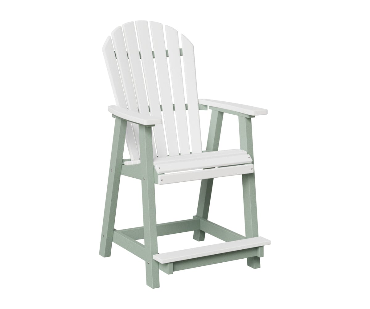 Comfo-Back Counter Chair Rockwood Outdoor Furniture White Seafoam 