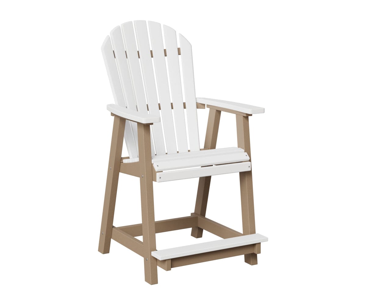 Comfo-Back Counter Chair Rockwood Outdoor Furniture White Weatherwood 