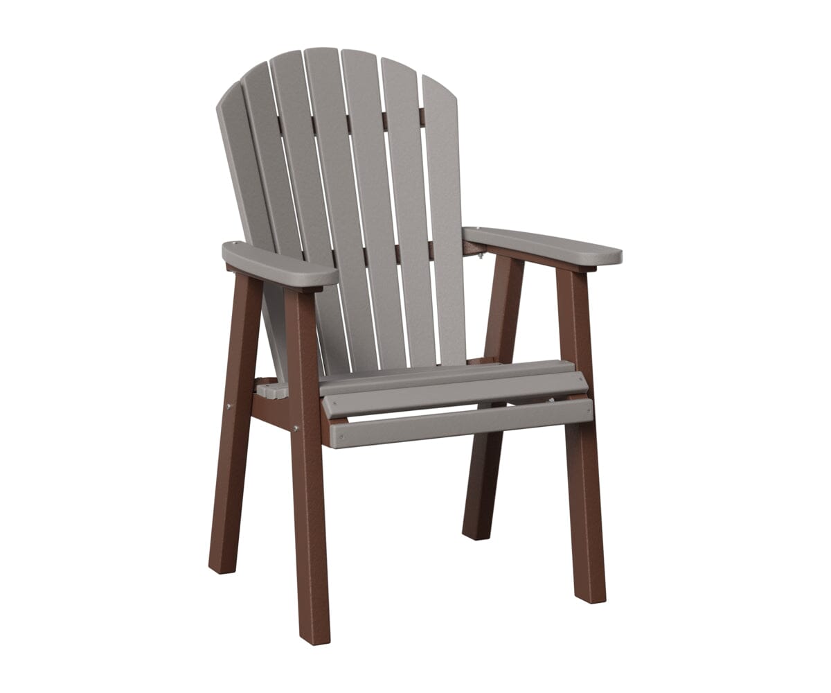 Comfo-Back Dining Chair Rockwood Outdoor Furniture Light Gray Chocolate Brown 