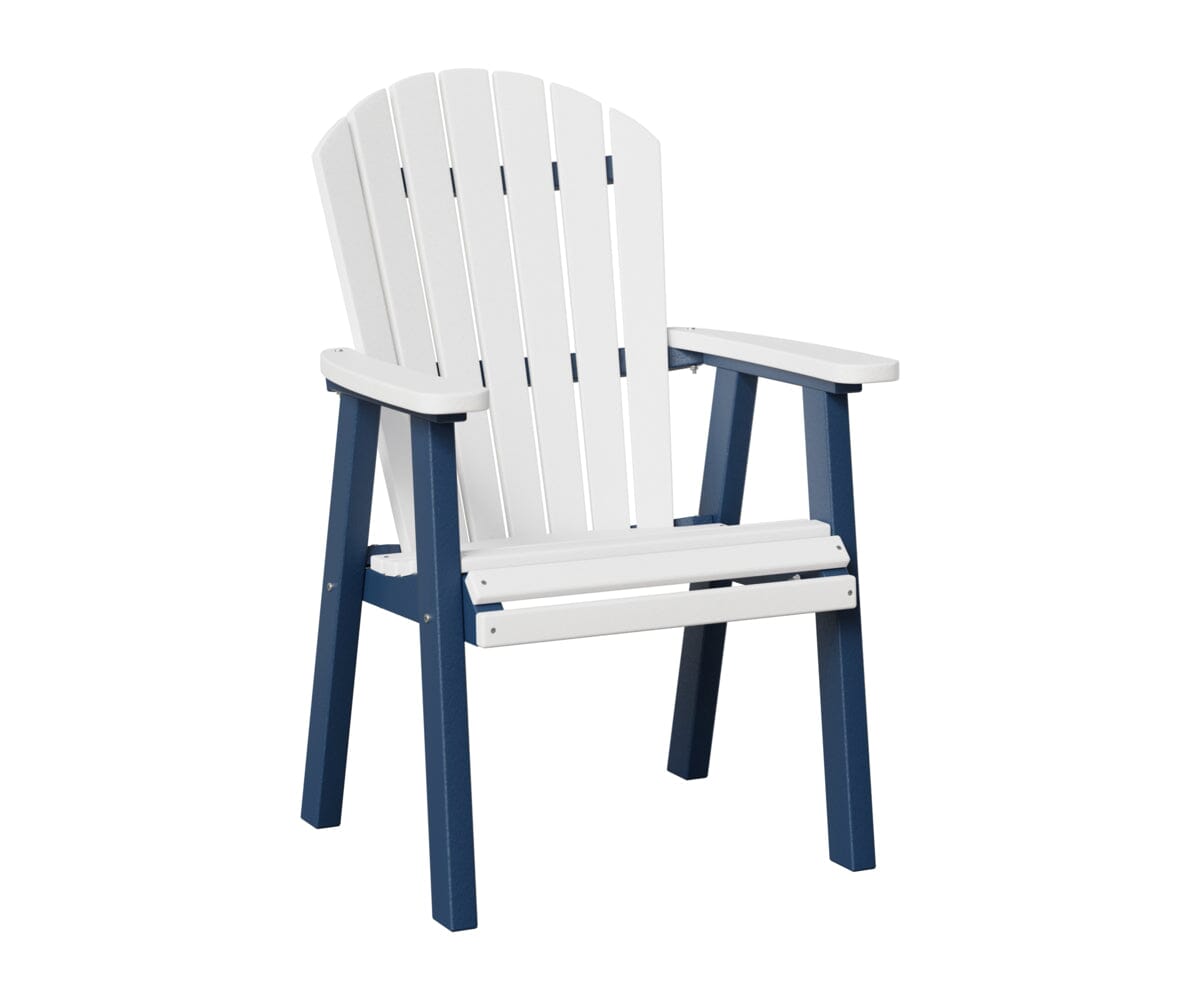 Comfo-Back Dining Chair Rockwood Outdoor Furniture White Navy Blue 