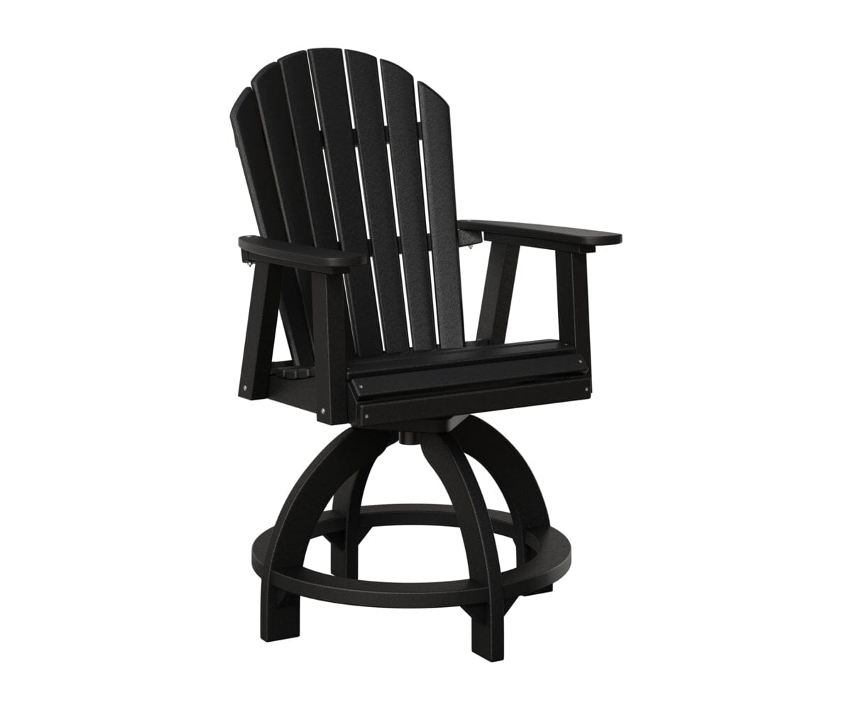 Comfo-Back Swivel Counter Chair Rockwood Outdoor Furniture Black Black 