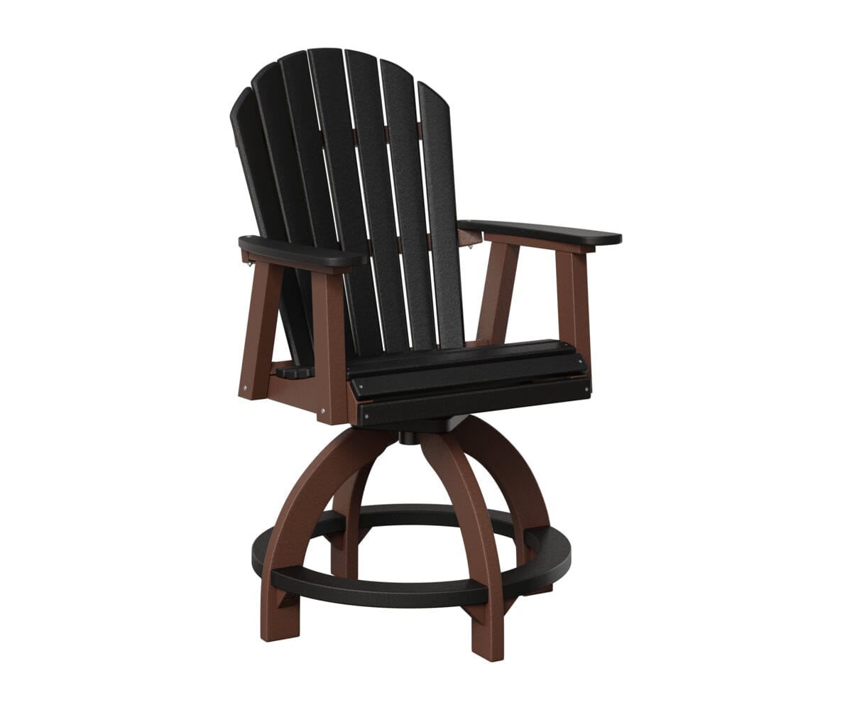 Comfo-Back Swivel Counter Chair Rockwood Outdoor Furniture Black Chocolate Brown 