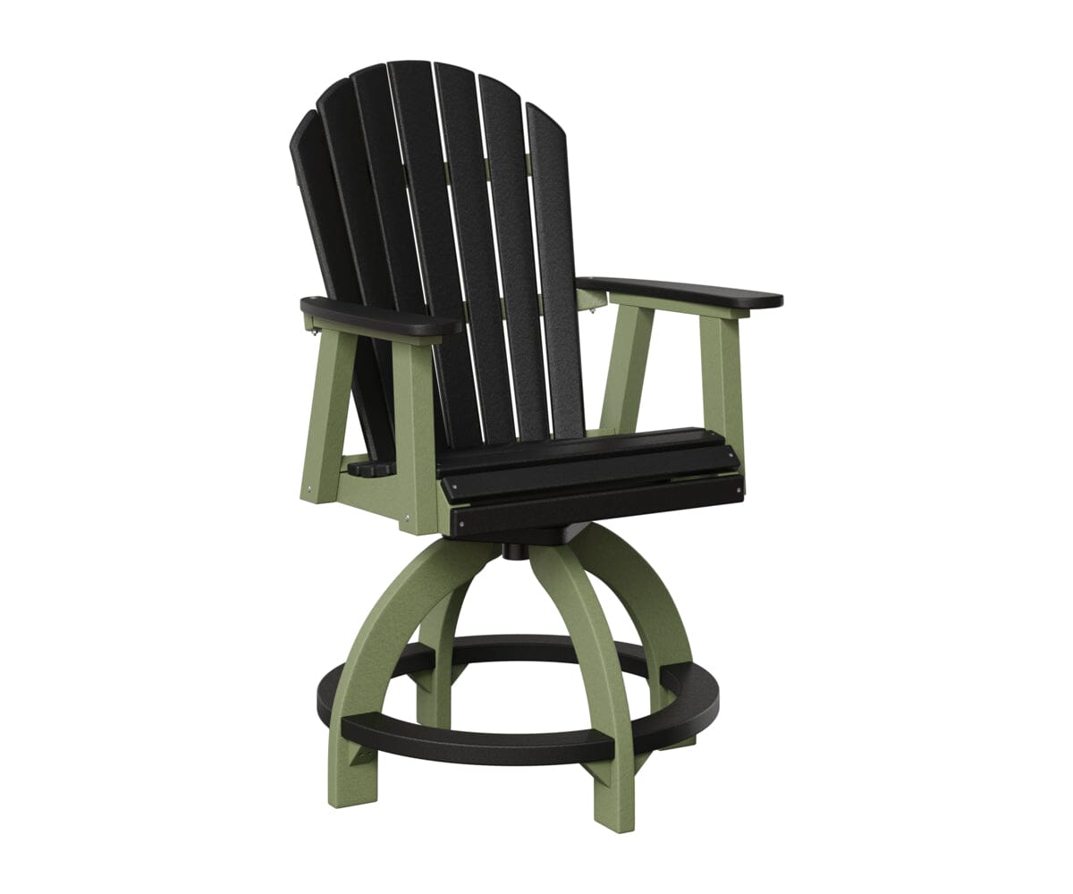 Comfo-Back Swivel Counter Chair Rockwood Outdoor Furniture Black Sage 