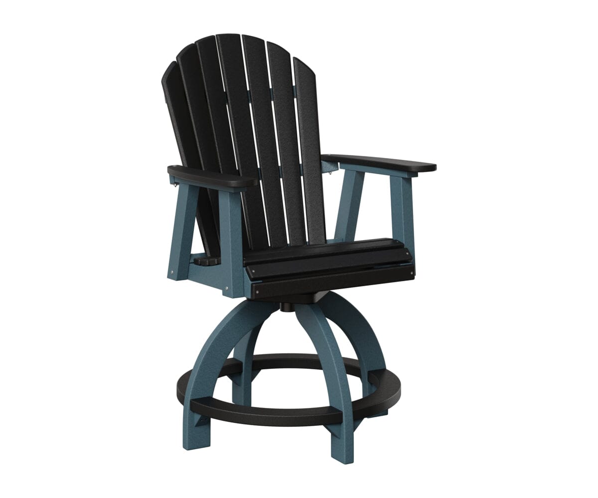 Comfo-Back Swivel Counter Chair Rockwood Outdoor Furniture Black Slate 