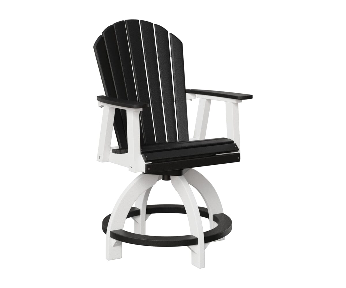 Comfo-Back Swivel Counter Chair Rockwood Outdoor Furniture Black White 