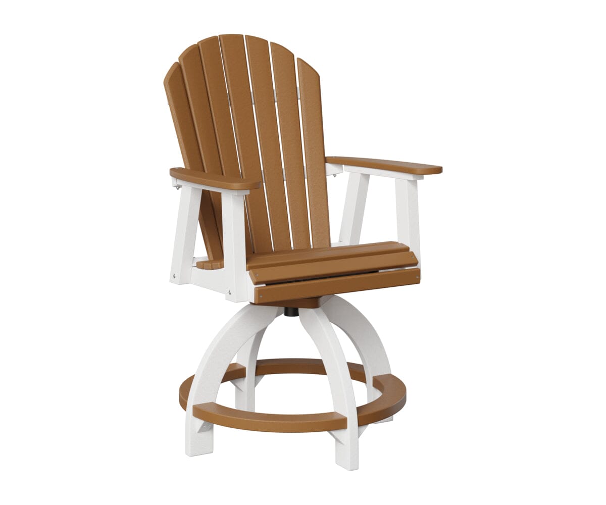 Comfo-Back Swivel Counter Chair Rockwood Outdoor Furniture Cedar White 