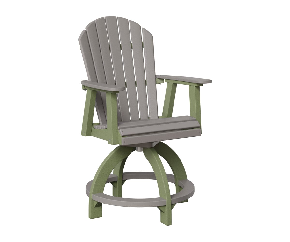 Comfo-Back Swivel Counter Chair Rockwood Outdoor Furniture Light Gray Sage 