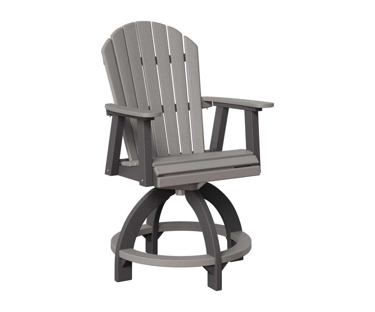 Comfo-Back Swivel Counter Chair Rockwood Outdoor Furniture Light Gray Smoke Gray 
