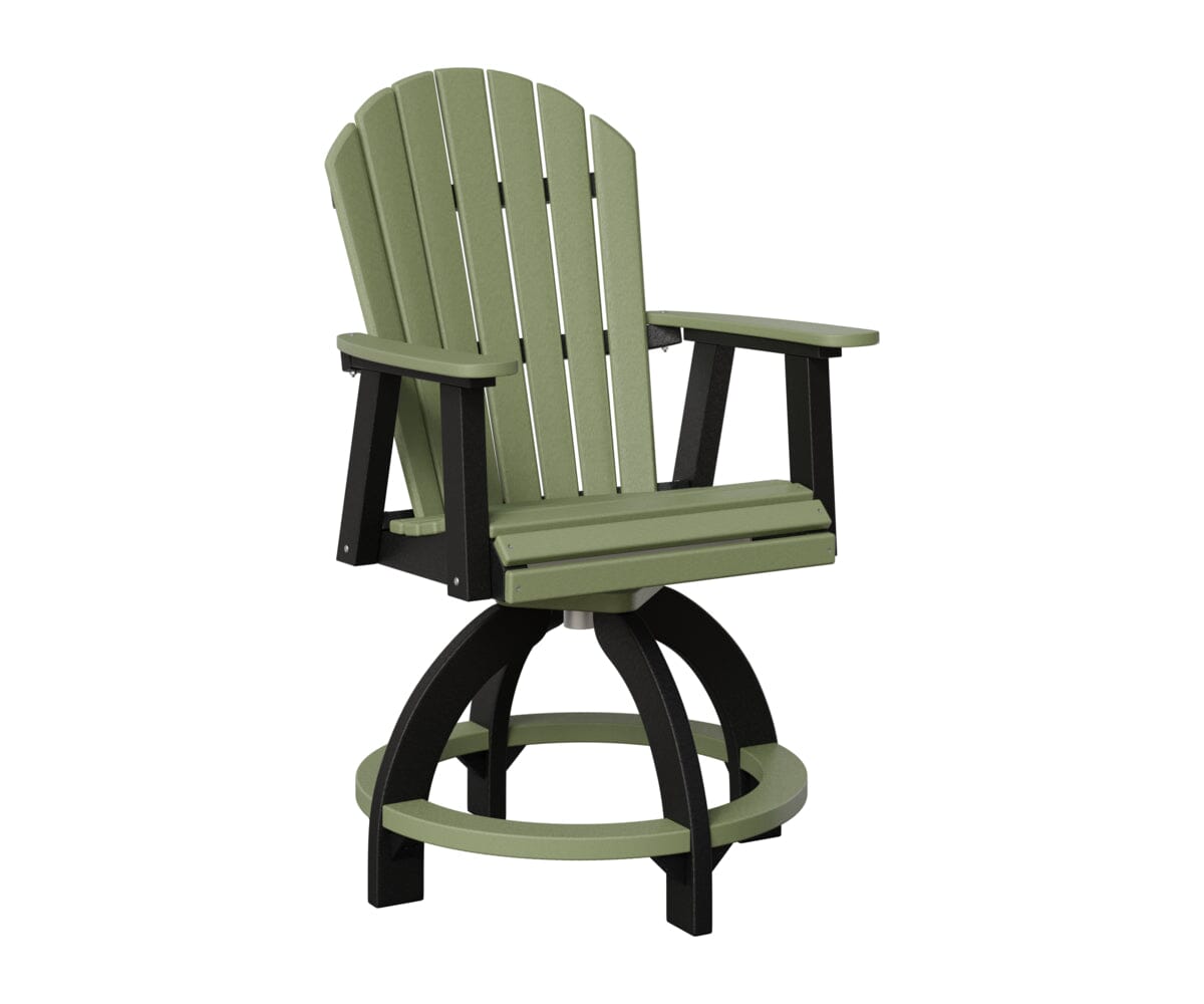 Comfo-Back Swivel Counter Chair Rockwood Outdoor Furniture Sage Black 