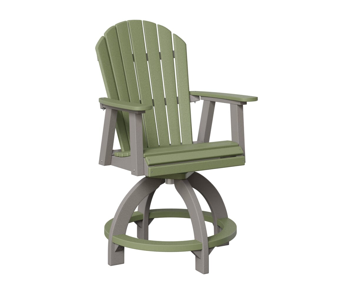 Comfo-Back Swivel Counter Chair Rockwood Outdoor Furniture Sage Light Gray 