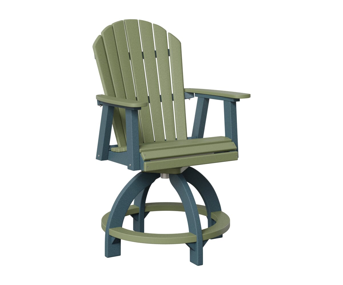 Comfo-Back Swivel Counter Chair Rockwood Outdoor Furniture Sage Slate 