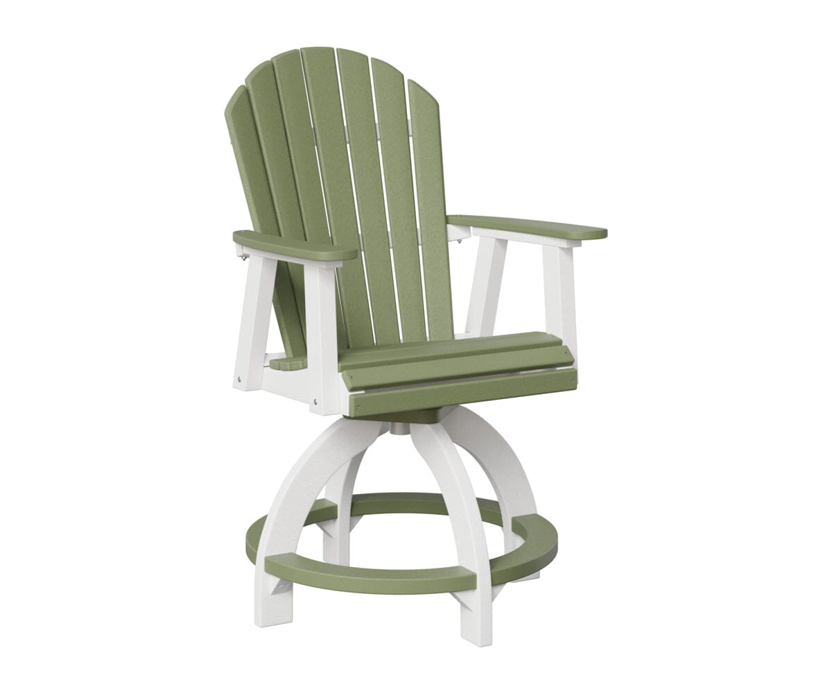 Comfo-Back Swivel Counter Chair Rockwood Outdoor Furniture Sage White 