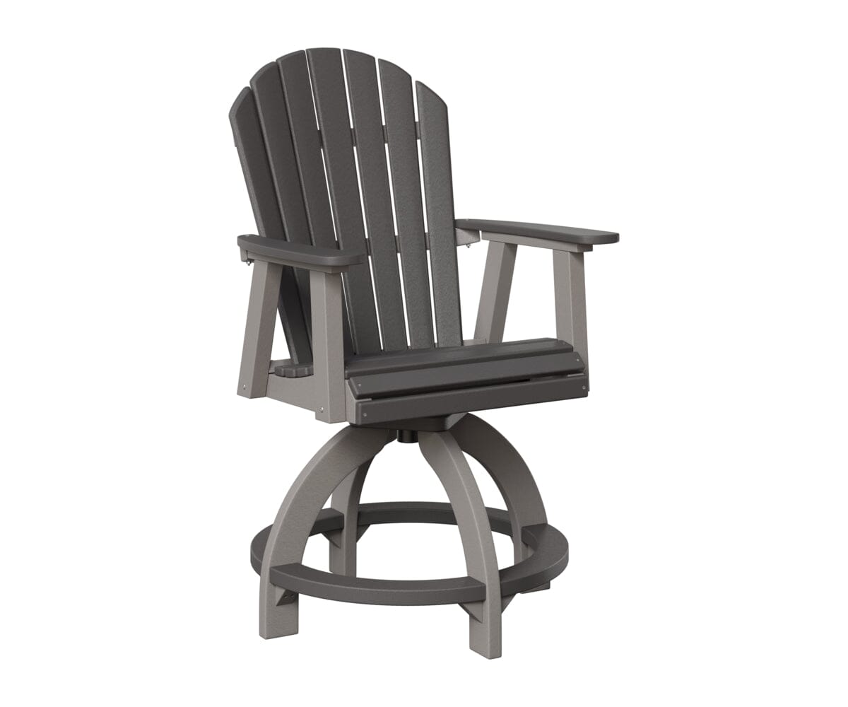 Comfo-Back Swivel Counter Chair Rockwood Outdoor Furniture Smoke Gray Light Gray 