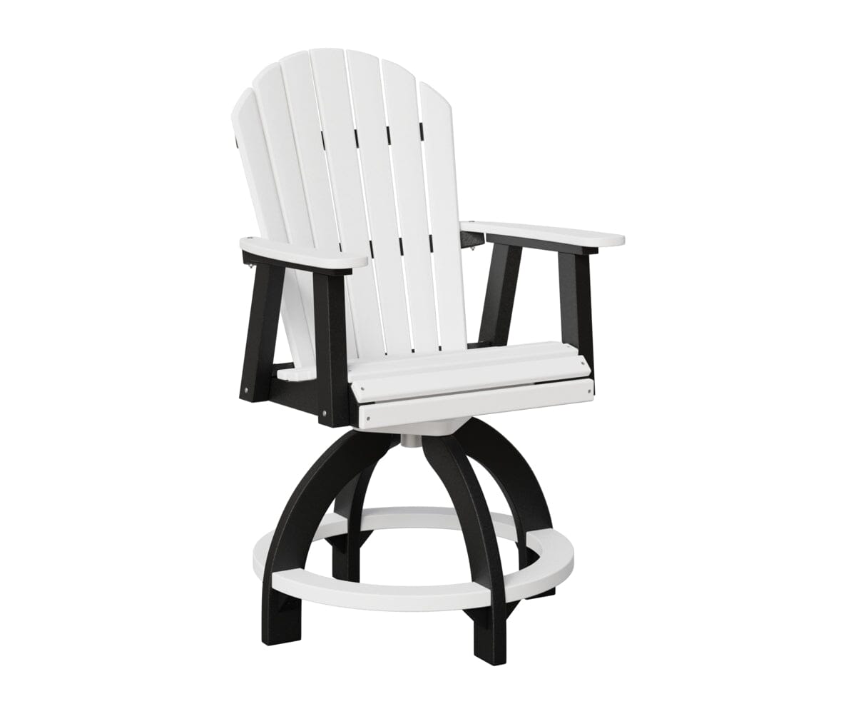 Comfo-Back Swivel Counter Chair Rockwood Outdoor Furniture White Black 