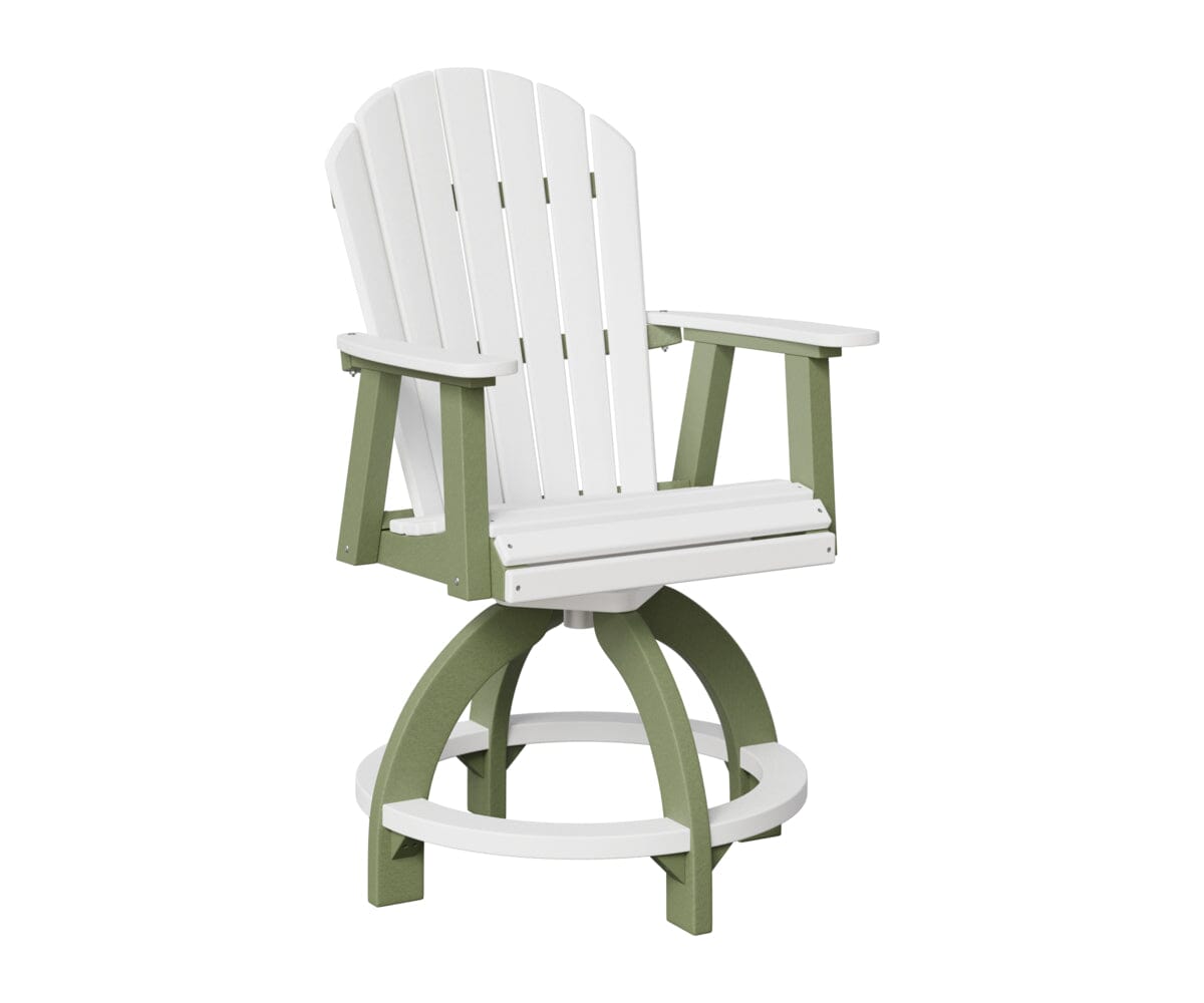 Comfo-Back Swivel Counter Chair Rockwood Outdoor Furniture White Sage 
