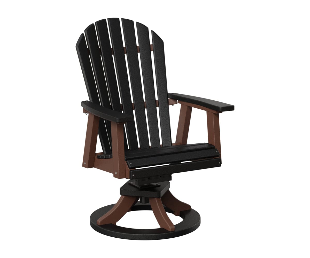 Comfo-Back Swivel Rocker Dining Chair Rockwood Outdoor Furniture Black Chocolate Brown 
