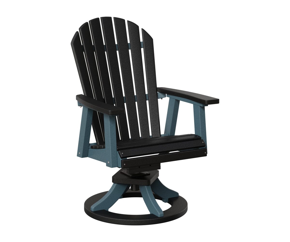 Comfo-Back Swivel Rocker Dining Chair Rockwood Outdoor Furniture Black Slate 
