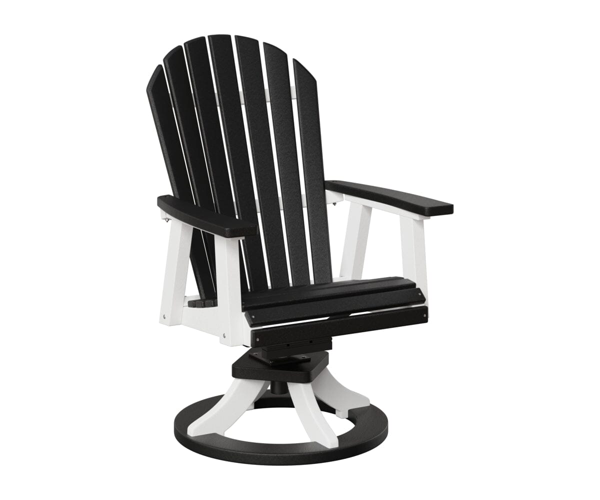 Comfo-Back Swivel Rocker Dining Chair Rockwood Outdoor Furniture Black White 