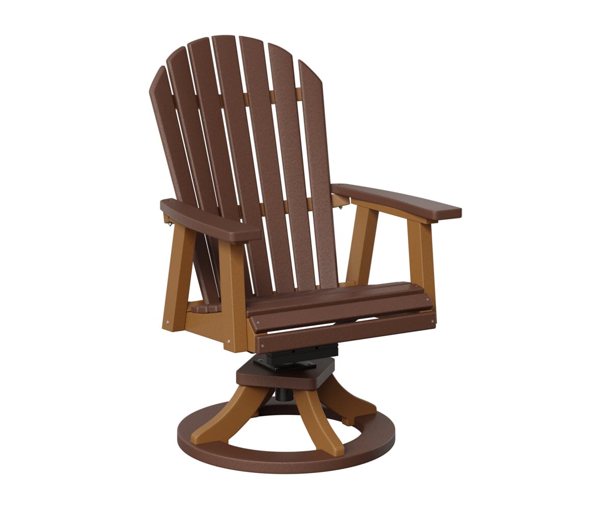 Comfo-Back Swivel Rocker Dining Chair Rockwood Outdoor Furniture Chocolate Brown Cedar 