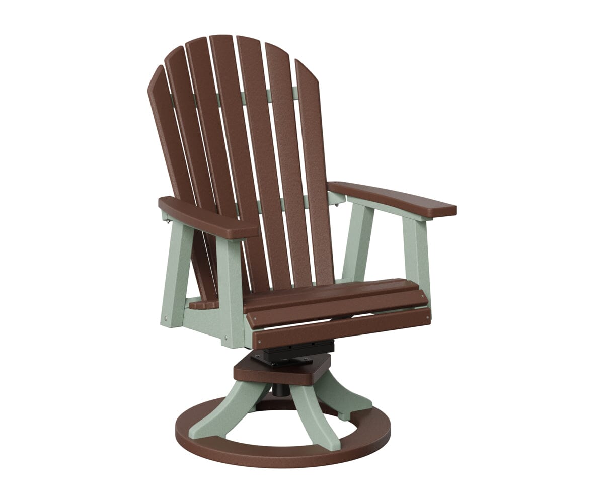 Comfo-Back Swivel Rocker Dining Chair Rockwood Outdoor Furniture Chocolate Brown Seafoam 