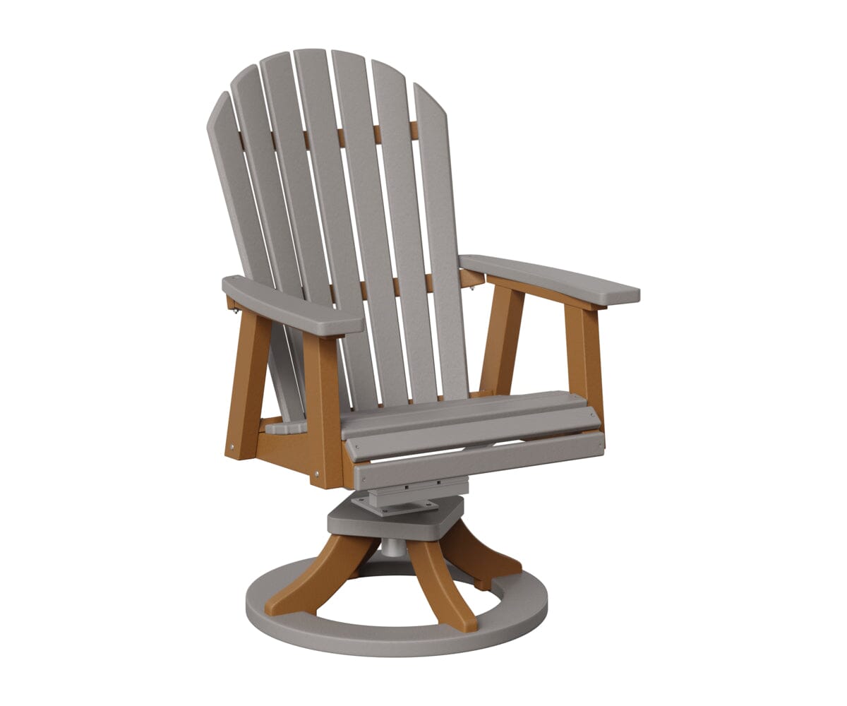 Comfo-Back Swivel Rocker Dining Chair Rockwood Outdoor Furniture Light Gray Cedar 