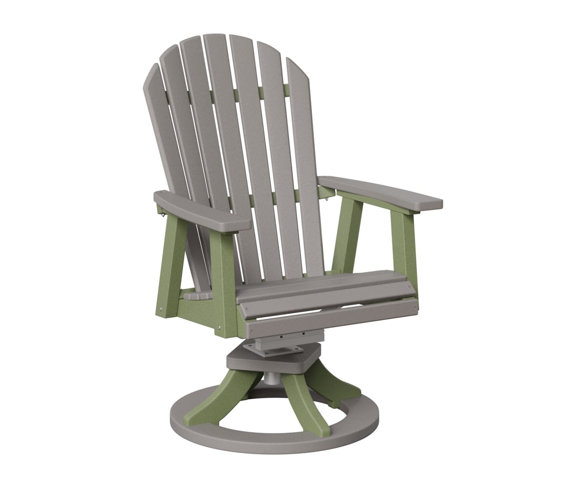 Comfo-Back Swivel Rocker Dining Chair Rockwood Outdoor Furniture Light Gray Sage 