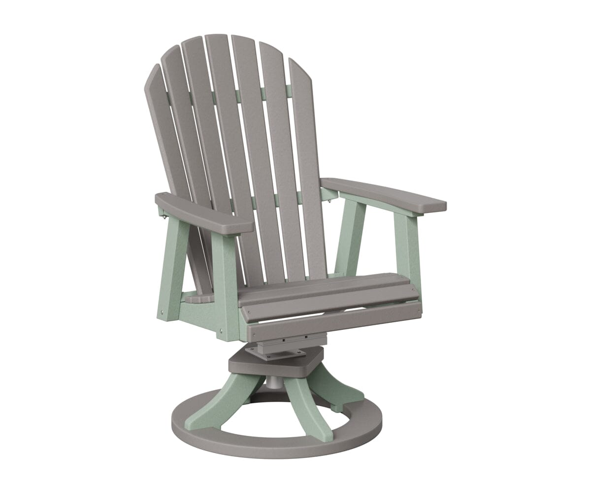 Comfo-Back Swivel Rocker Dining Chair Rockwood Outdoor Furniture Light Gray Seafoam 