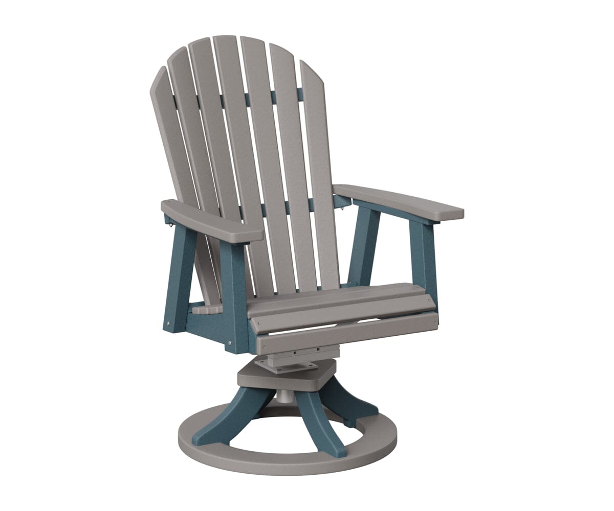 Comfo-Back Swivel Rocker Dining Chair Rockwood Outdoor Furniture Light Gray Slate 