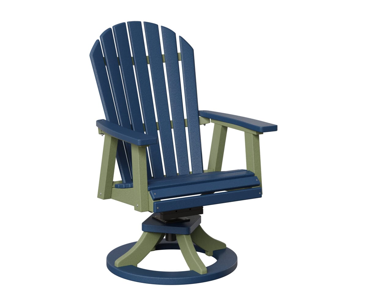 Comfo-Back Swivel Rocker Dining Chair Rockwood Outdoor Furniture Navy Blue Sage 