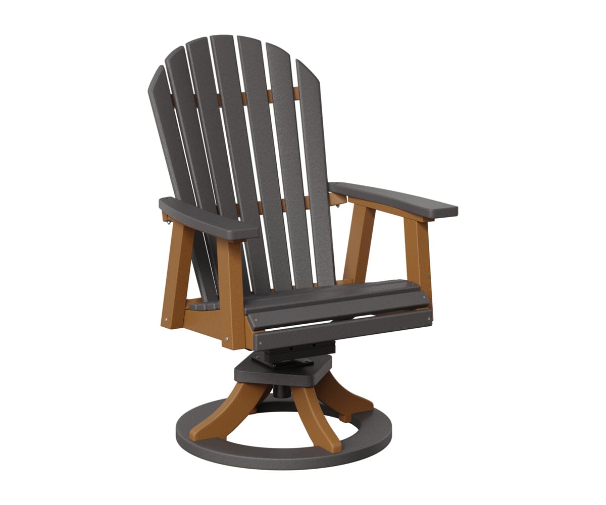 Comfo-Back Swivel Rocker Dining Chair Rockwood Outdoor Furniture Smoke Gray Cedar 