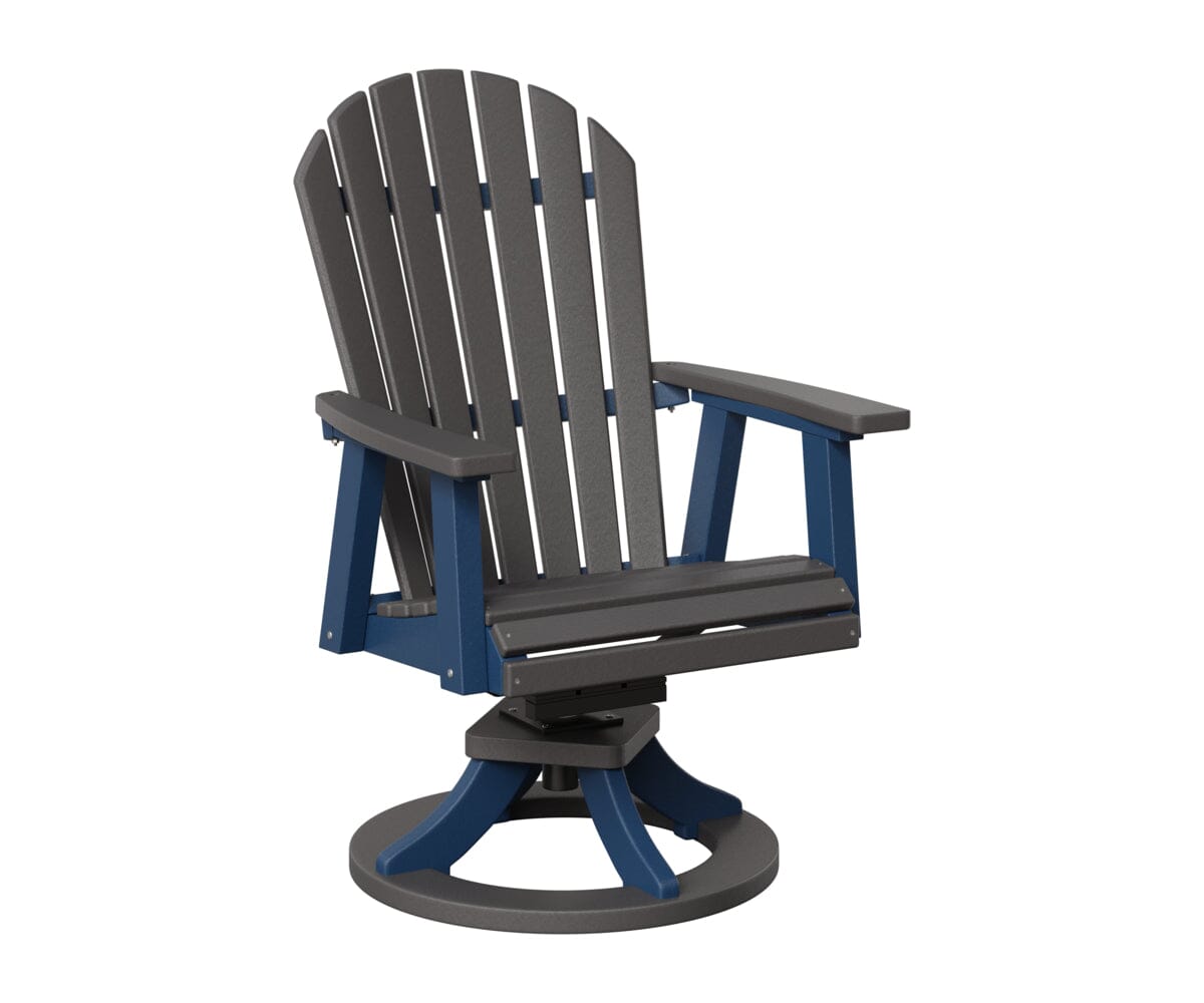 Comfo-Back Swivel Rocker Dining Chair Rockwood Outdoor Furniture Smoke Gray Navy Blue 