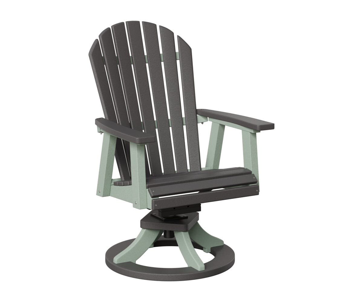 Comfo-Back Swivel Rocker Dining Chair Rockwood Outdoor Furniture Smoke Gray Seafoam 